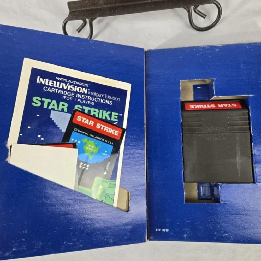 Star Strike for Mattel Intellivision Game Box Manual overlays complete vintage